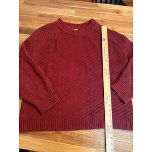 Universal thread maroon‎ cable knit sweater size 1x cotton blend